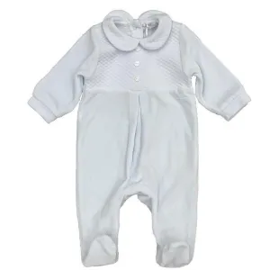 Jungen Babyoverall aus blauem Velours