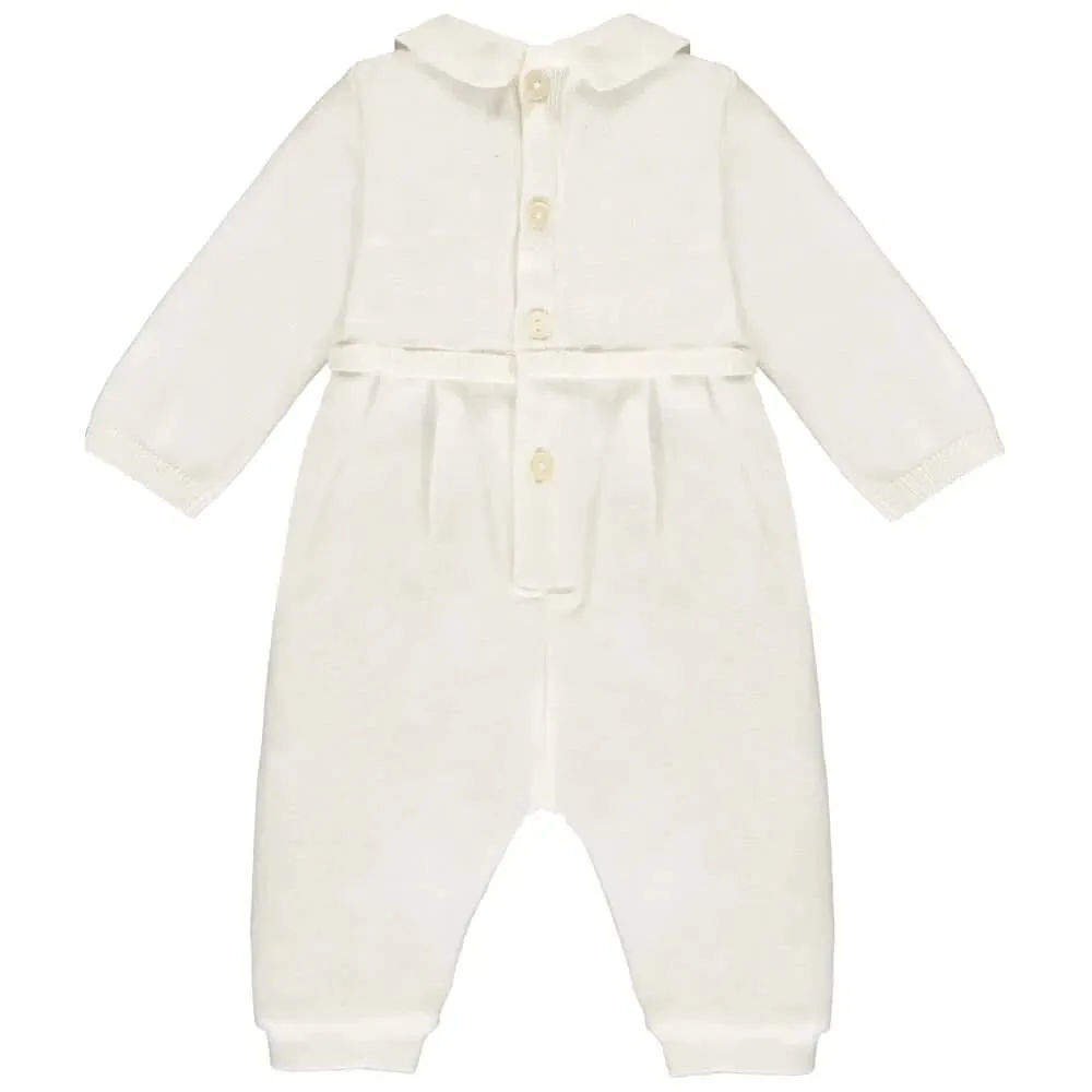 Jungen Cream Langston Babygrow mit Mütze
