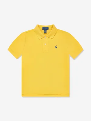 Jungen Logo Polohemd in Gelb