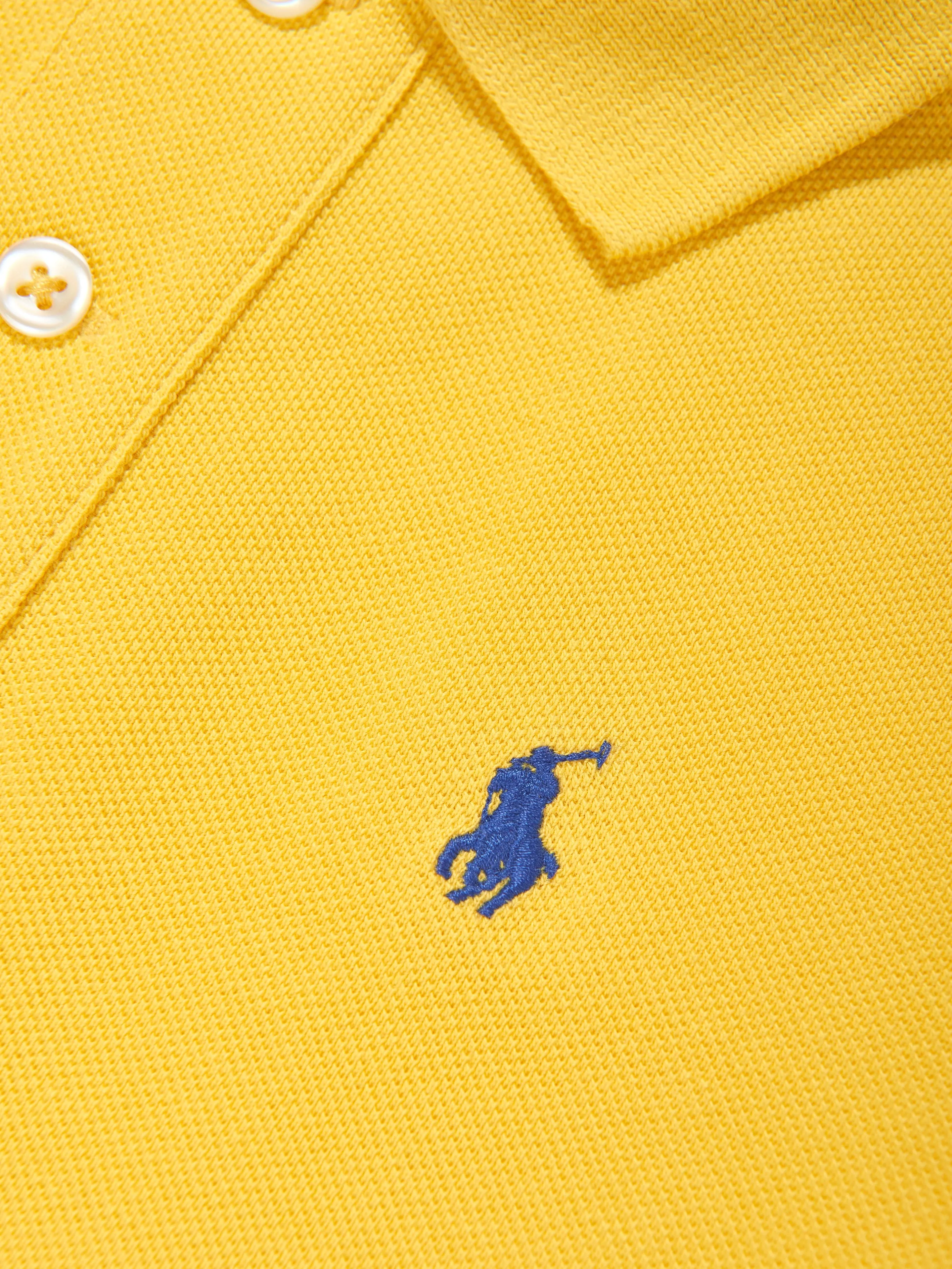 Jungen Logo Polohemd in Gelb