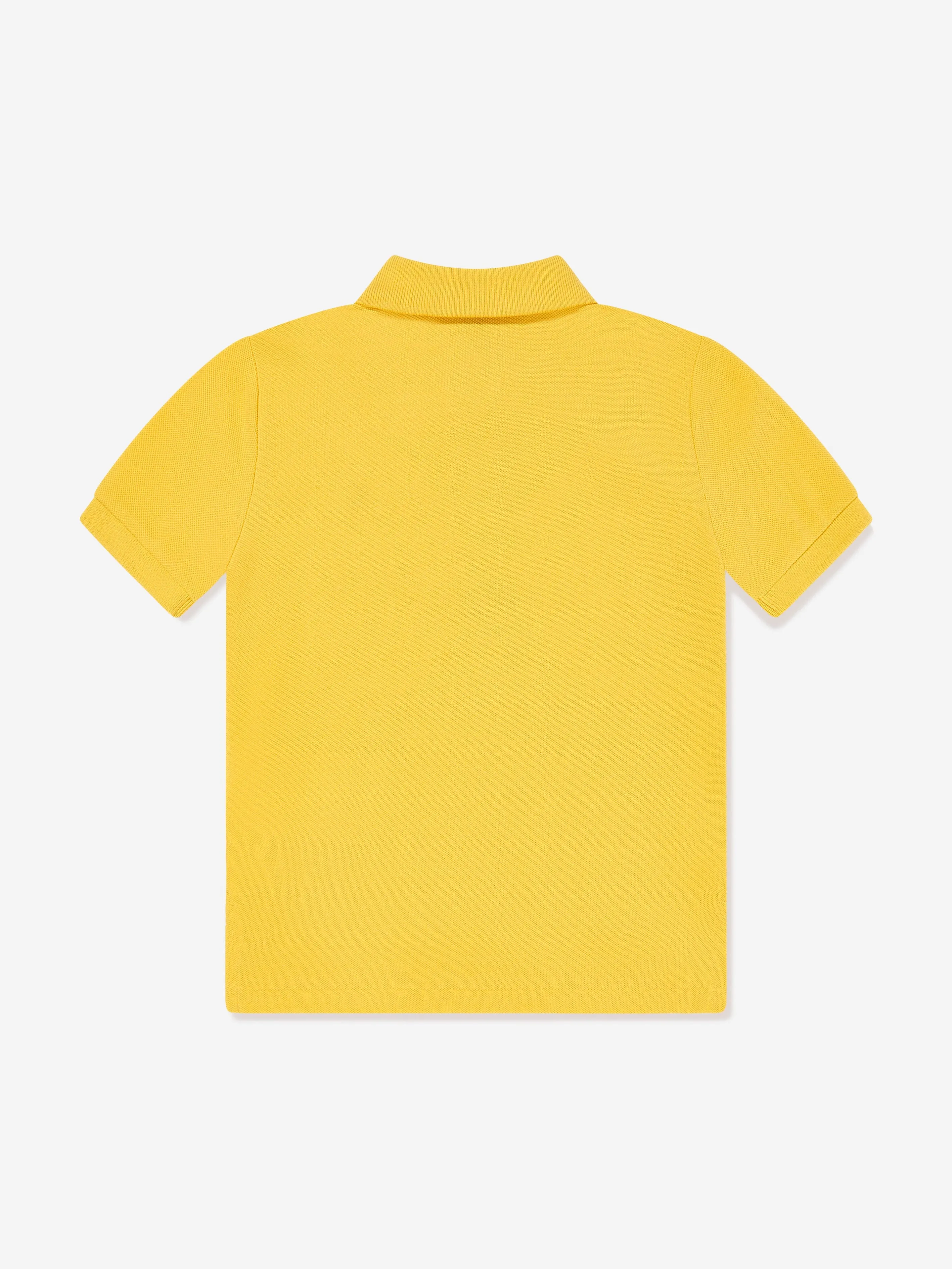 Jungen Logo Polohemd in Gelb