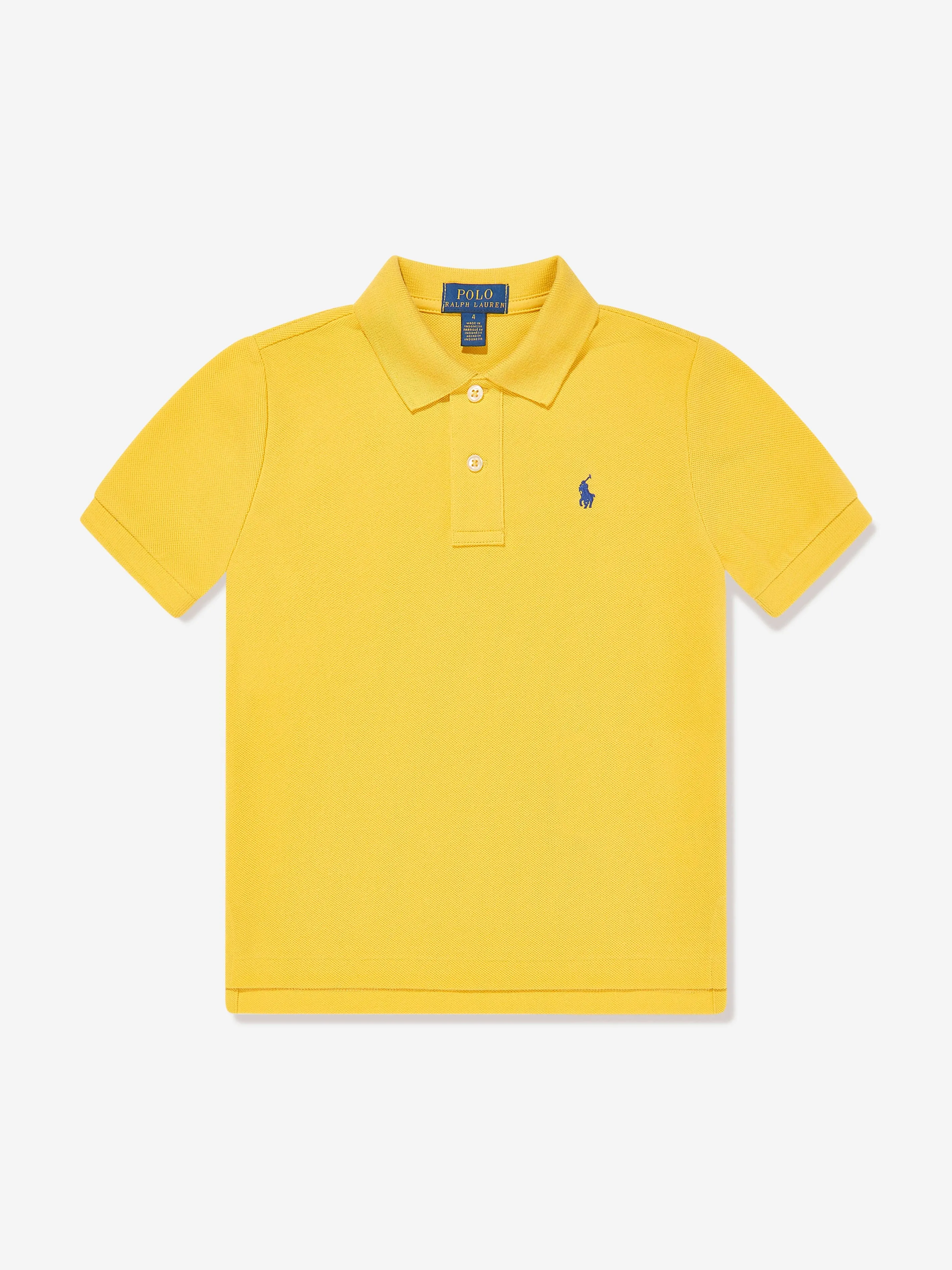 Jungen Logo Polohemd in Gelb