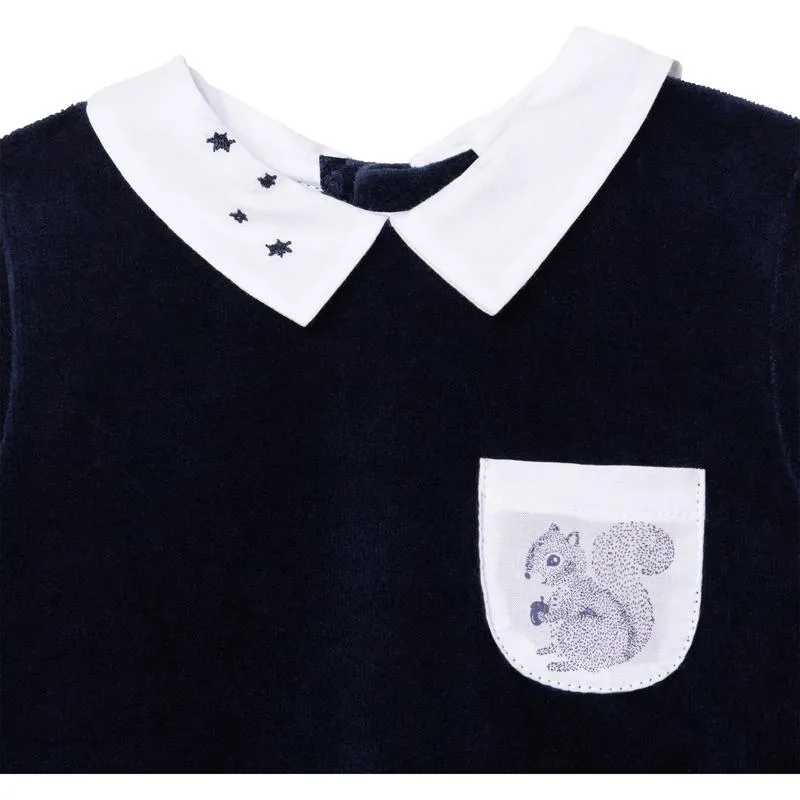 Jungen Navy Eichhörnchen Babybody