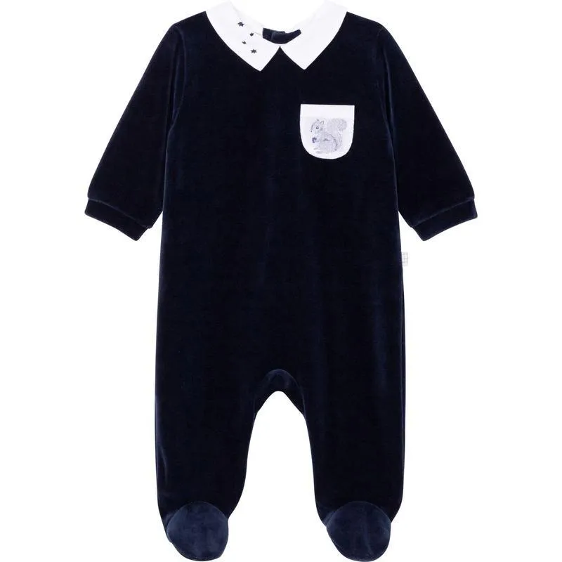Jungen Navy Eichhörnchen Babybody