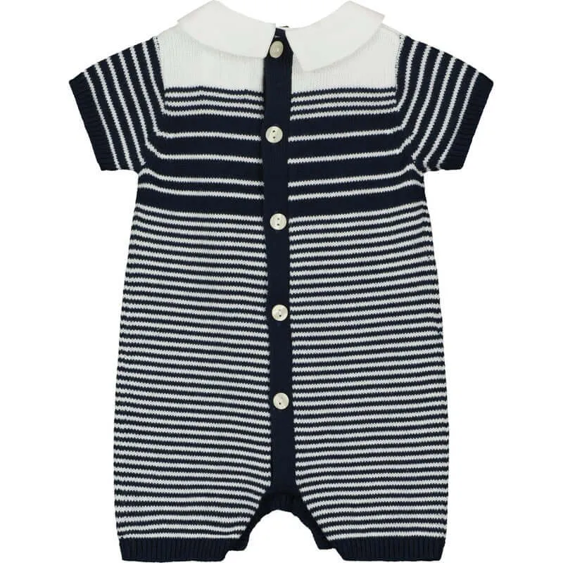 Jungen Navy gestreifter Strick-Overall