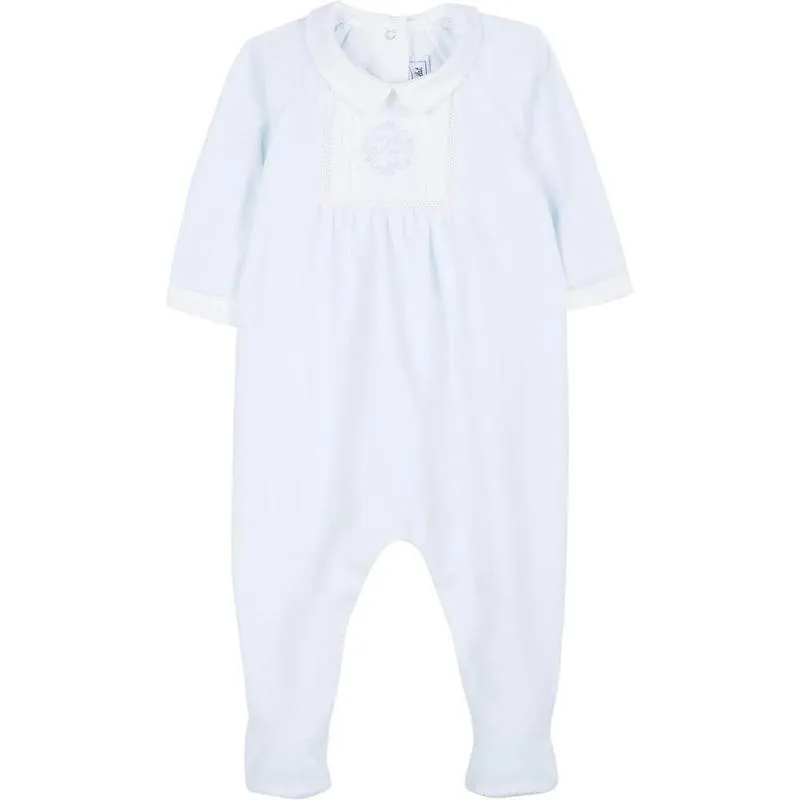 Blassblaues Baby-Overalls für Jungen