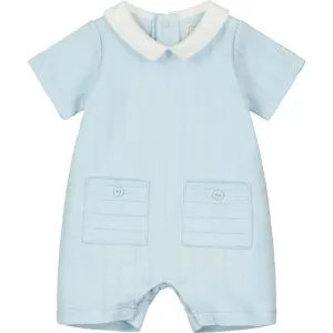 Jungen Hellblau Gestrickter Strampler