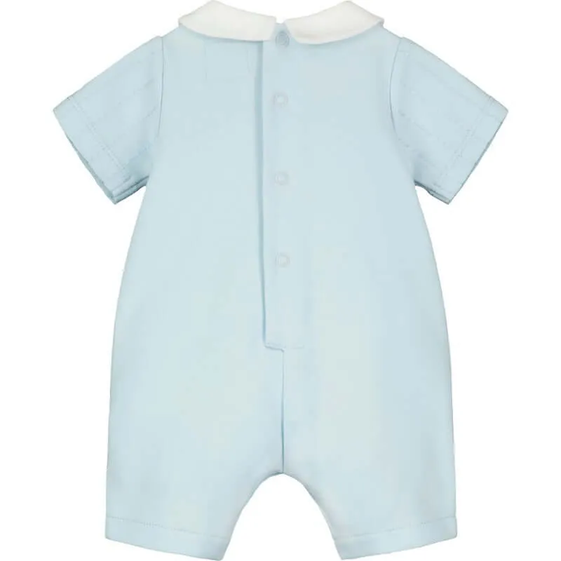 Jungen Hellblau Gestrickter Strampler