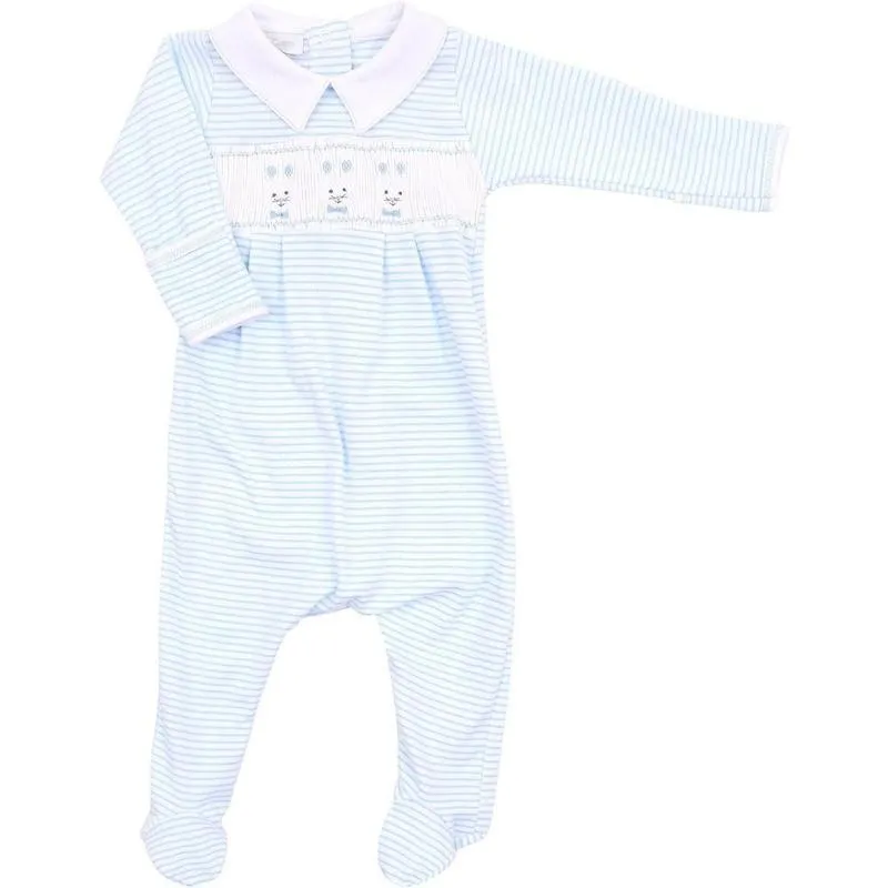 Jungen Hellblau Gestreifter Babybody