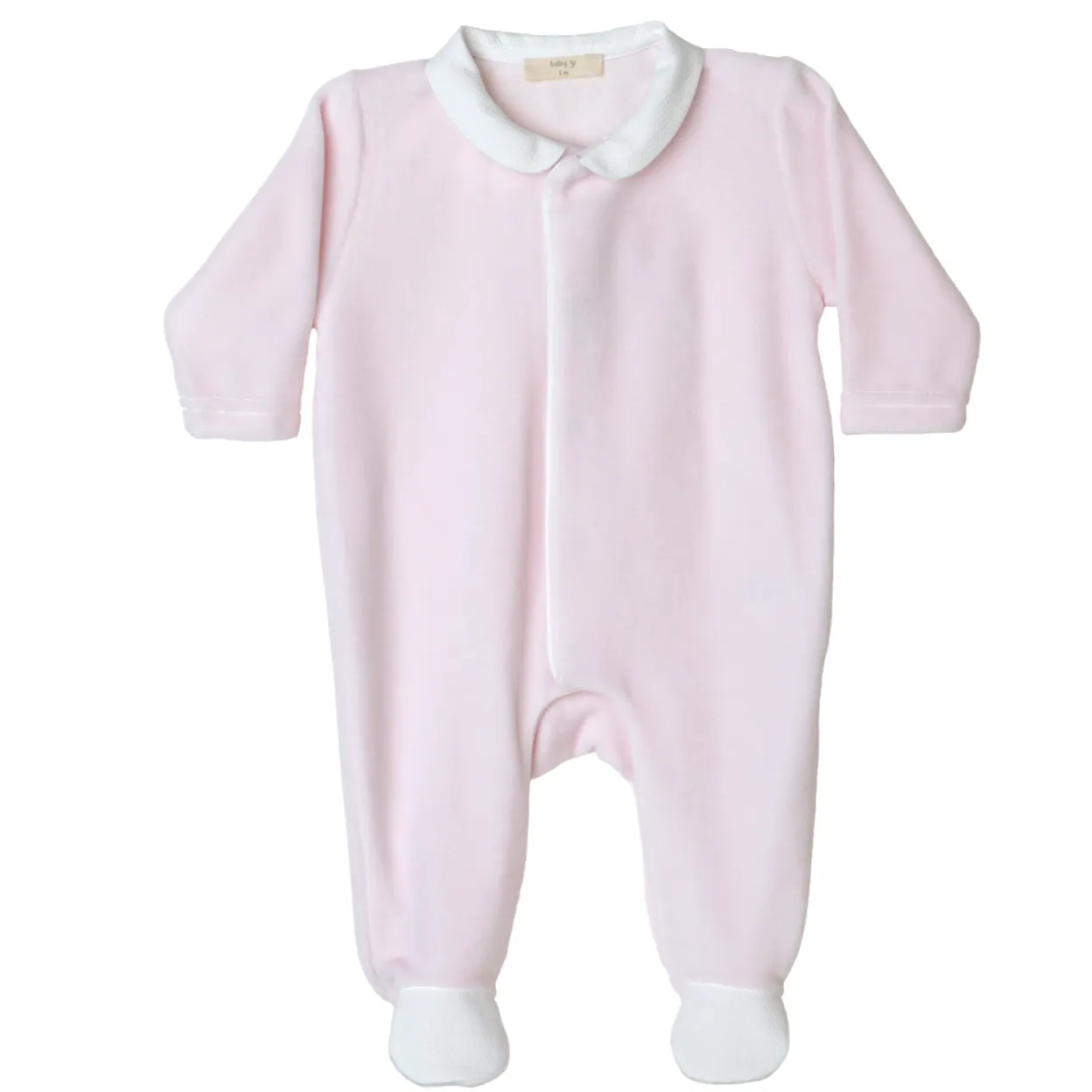 Jungen Rosa Velours Engel Babygrow & Hut