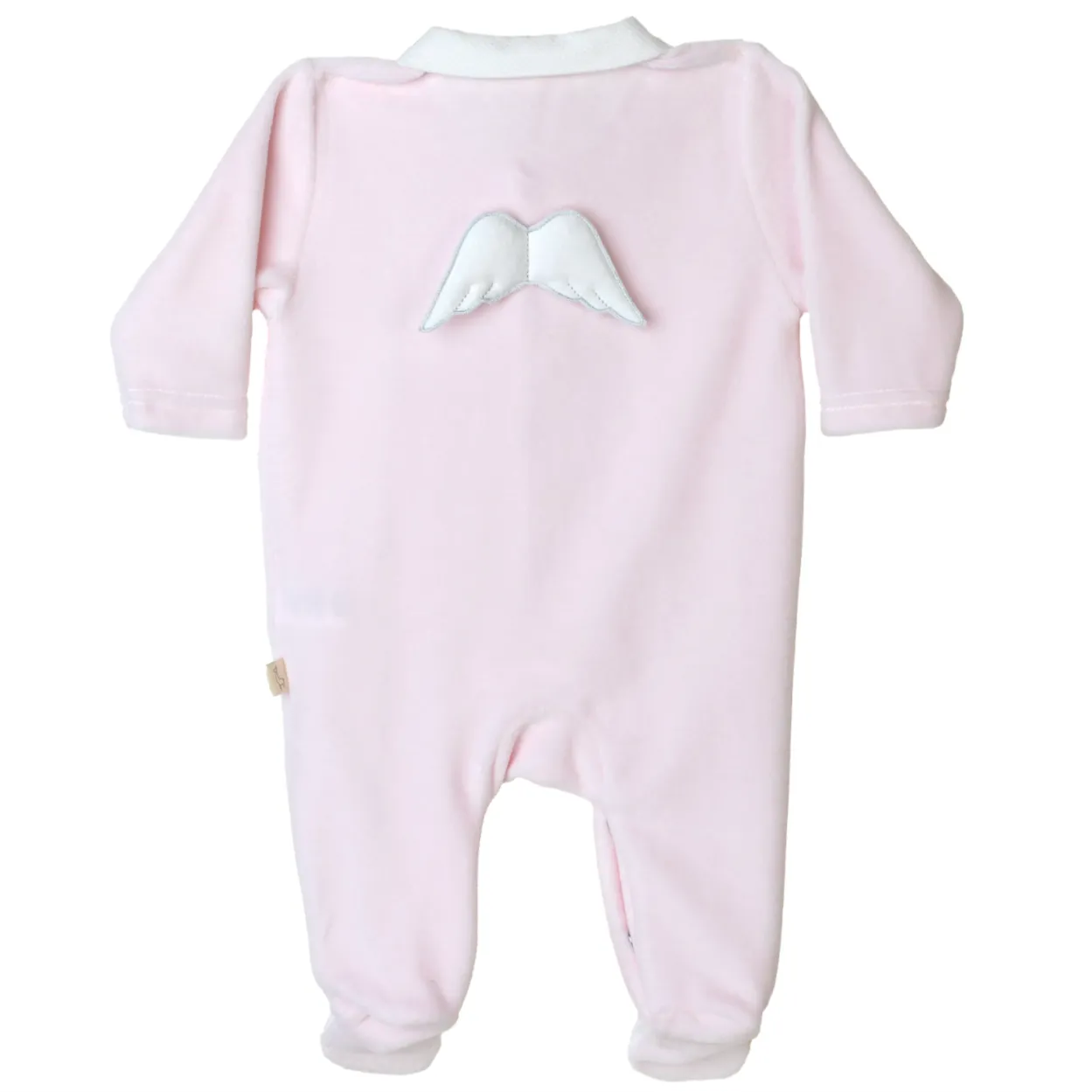 Jungen Rosa Velours Engel Babygrow & Hut