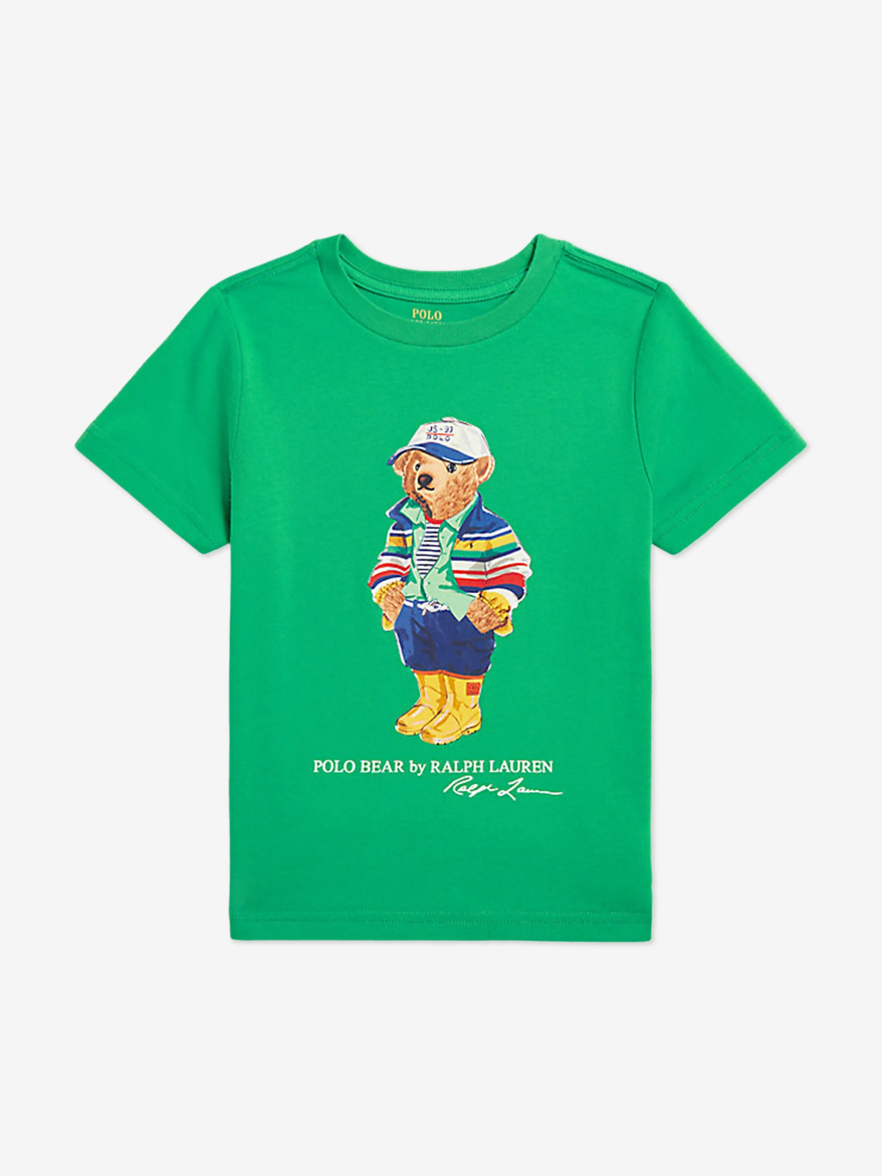 Jungen Polo Bär T-Shirt in Grün