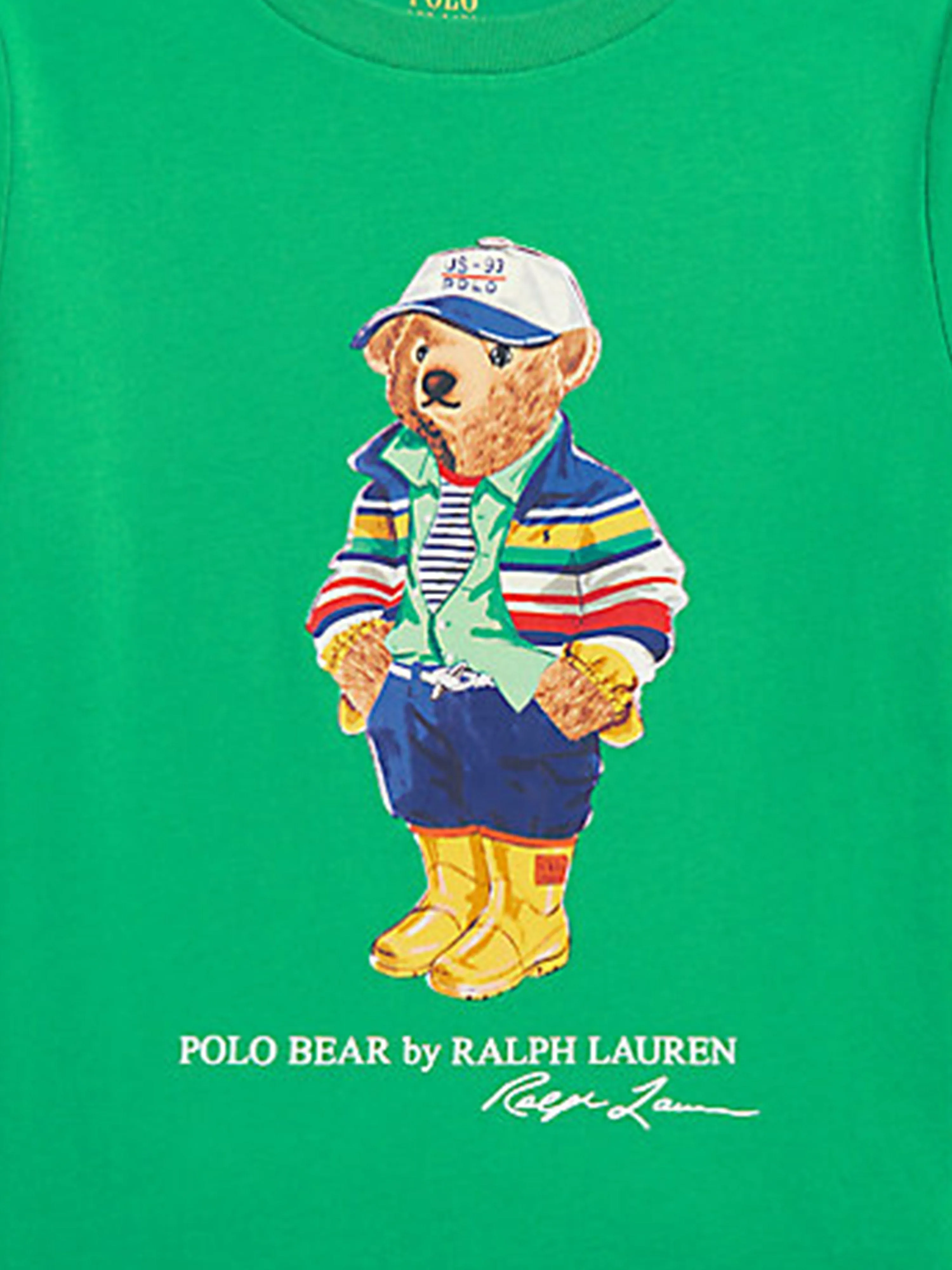 Jungen Polo Bär T-Shirt in Grün
