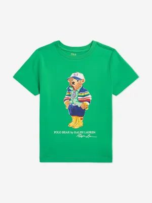 Jungen Polo Bär T-Shirt in Grün