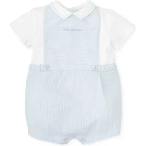 Jungen Himmelblau & Weiß Romper