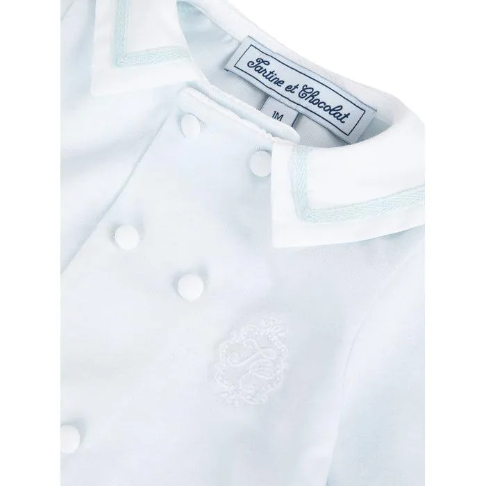 Jungen Himmelblauer Babybody