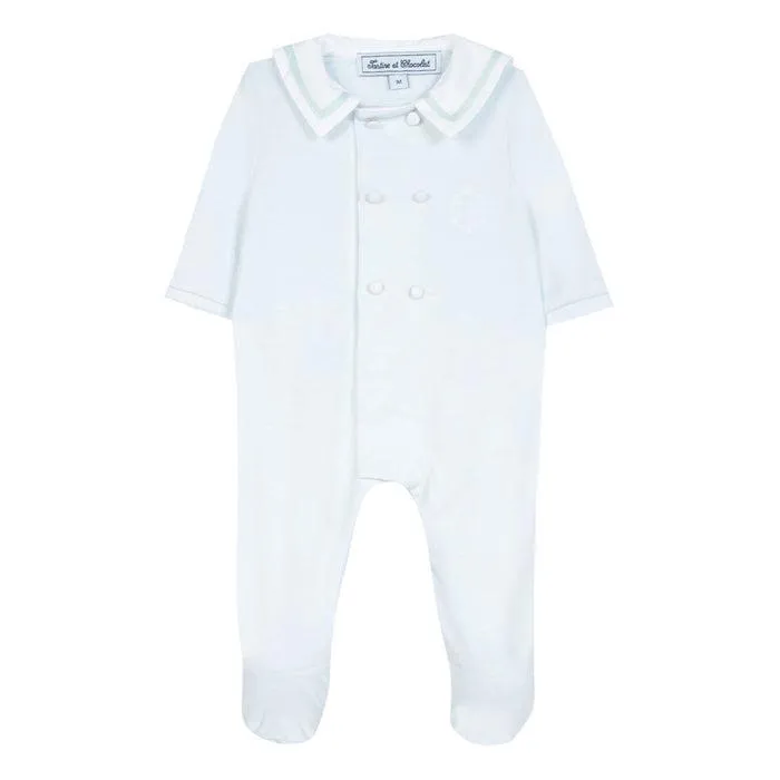 Jungen Himmelblauer Babybody