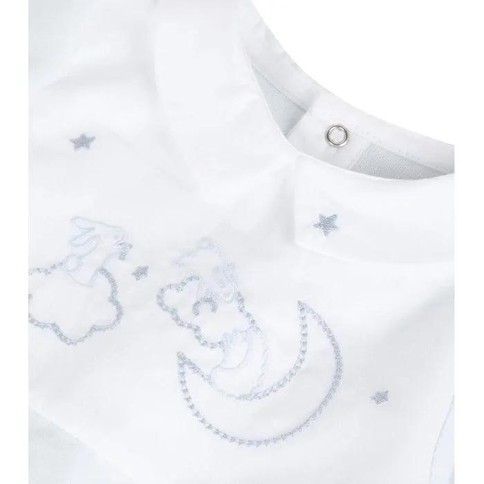 Jungen Himmelblauer Velours-Babybody