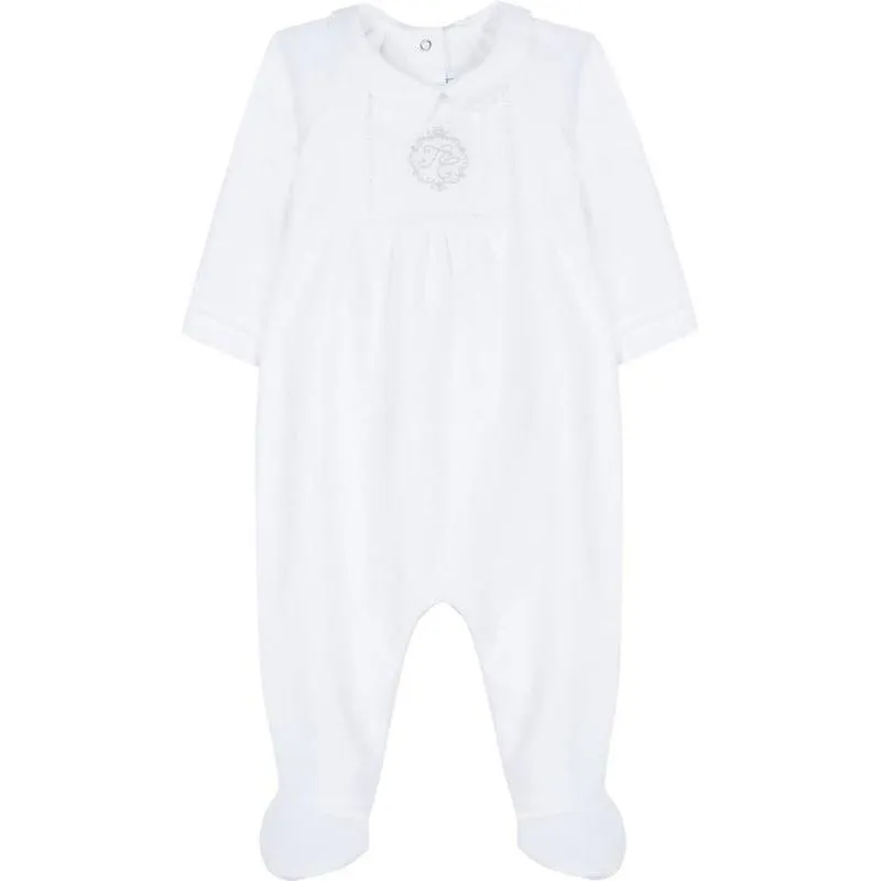Weißer Baby-Strampler für Jungen