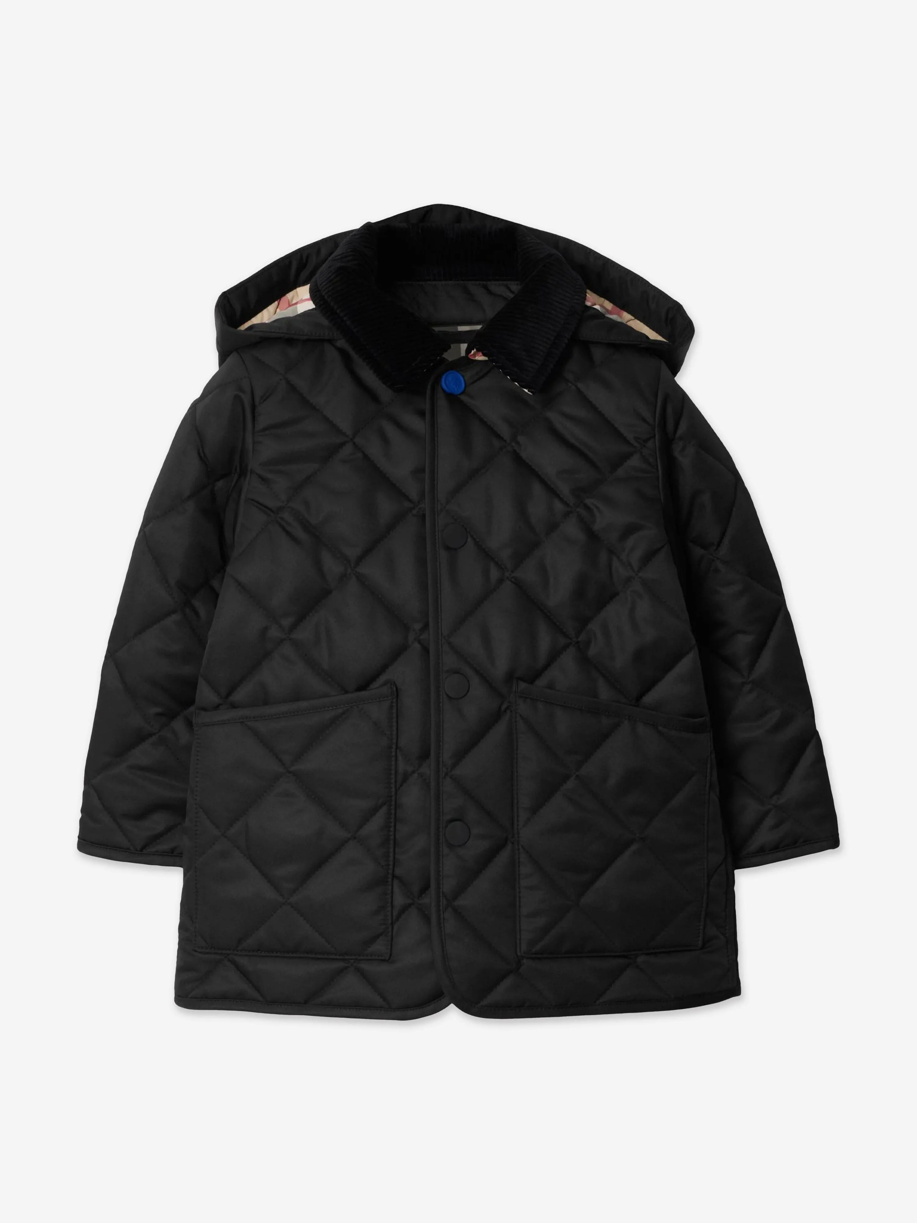 Burberry Baby Boys Mini Rowan Steppjacke in Schwarz