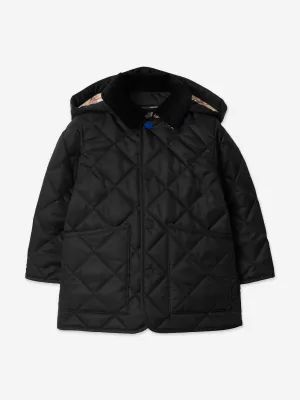 Burberry Baby Boys Mini Rowan Steppjacke in Schwarz
