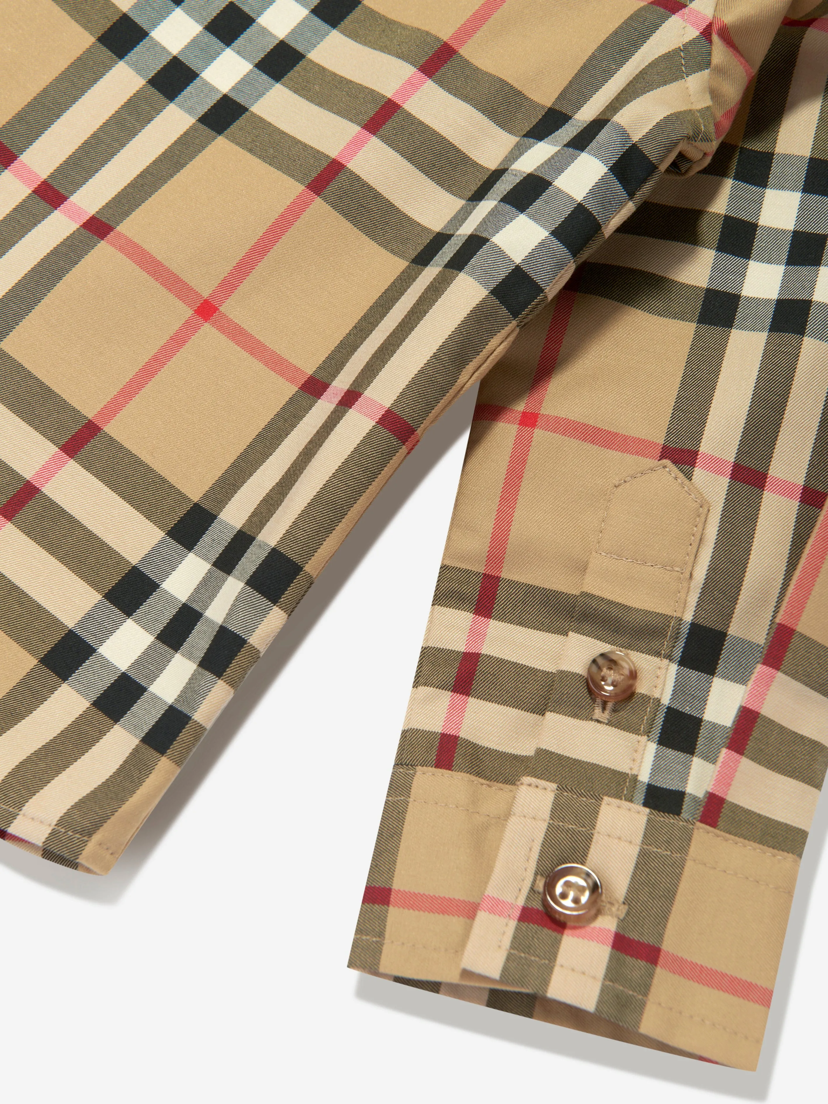 Burberry Baby Boys Owen Langarm-Karohemd in Beige