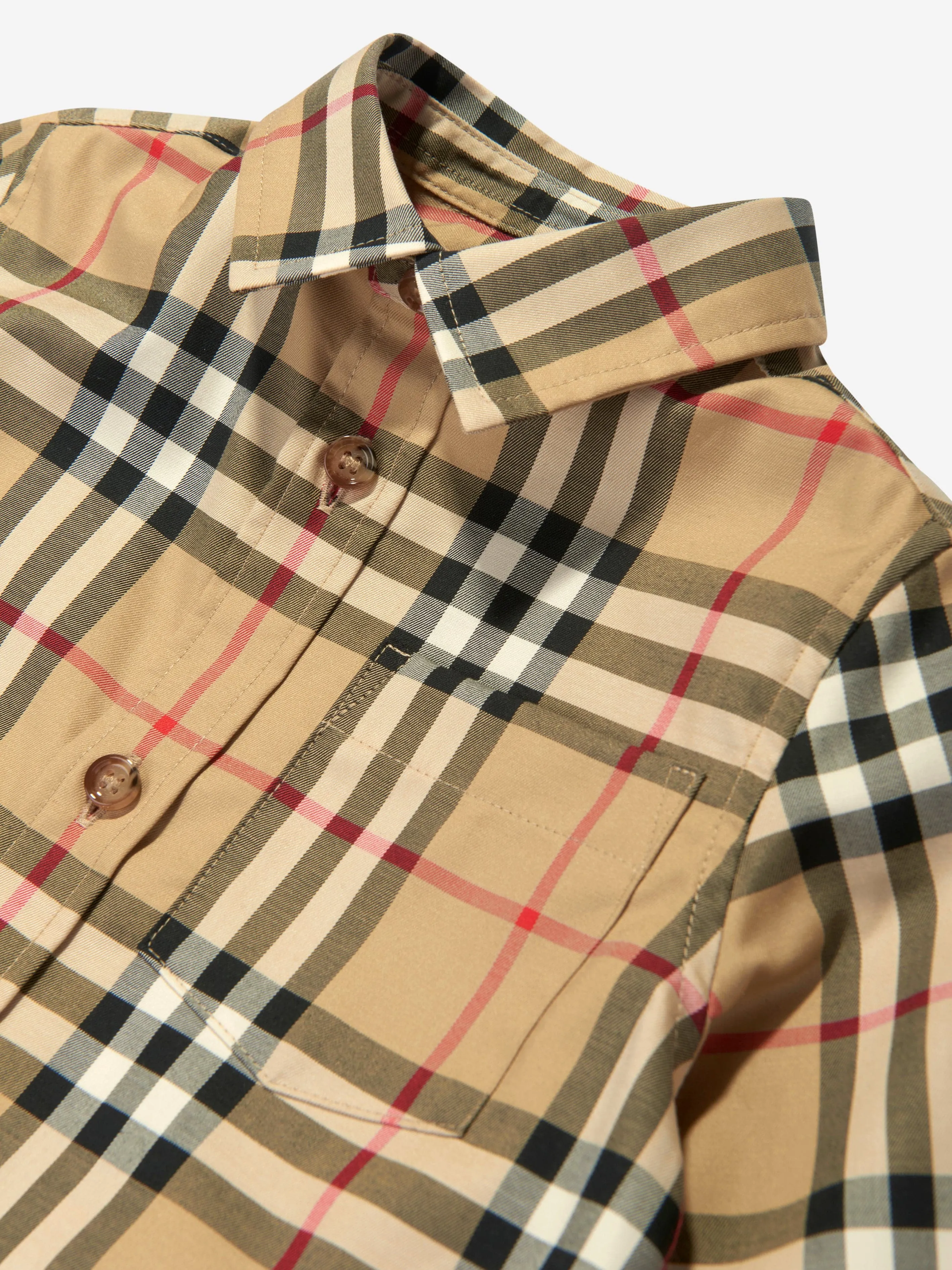 Burberry Baby Boys Owen Langarm-Karohemd in Beige