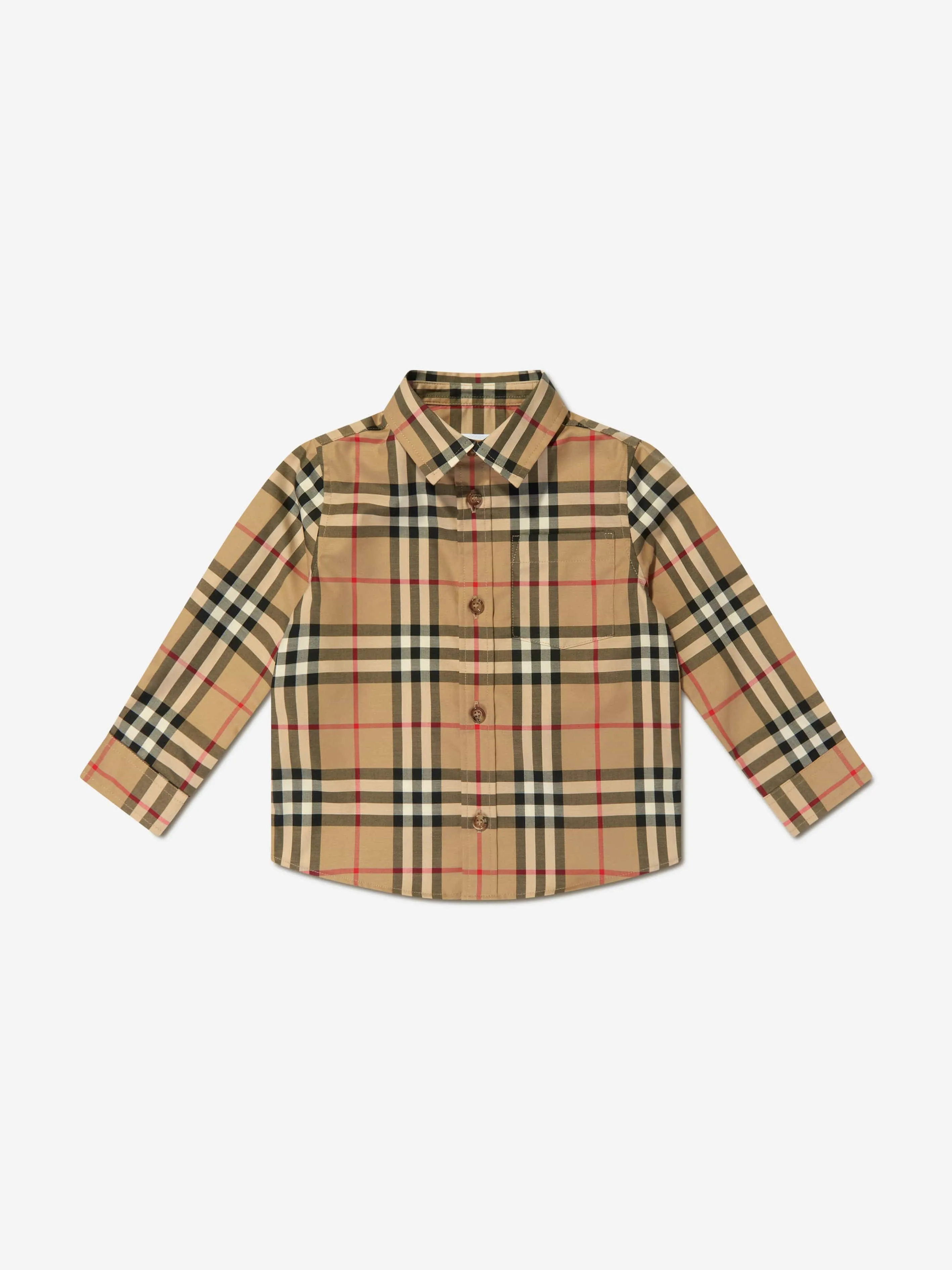 Burberry Baby Boys Owen Langarm-Karohemd in Beige