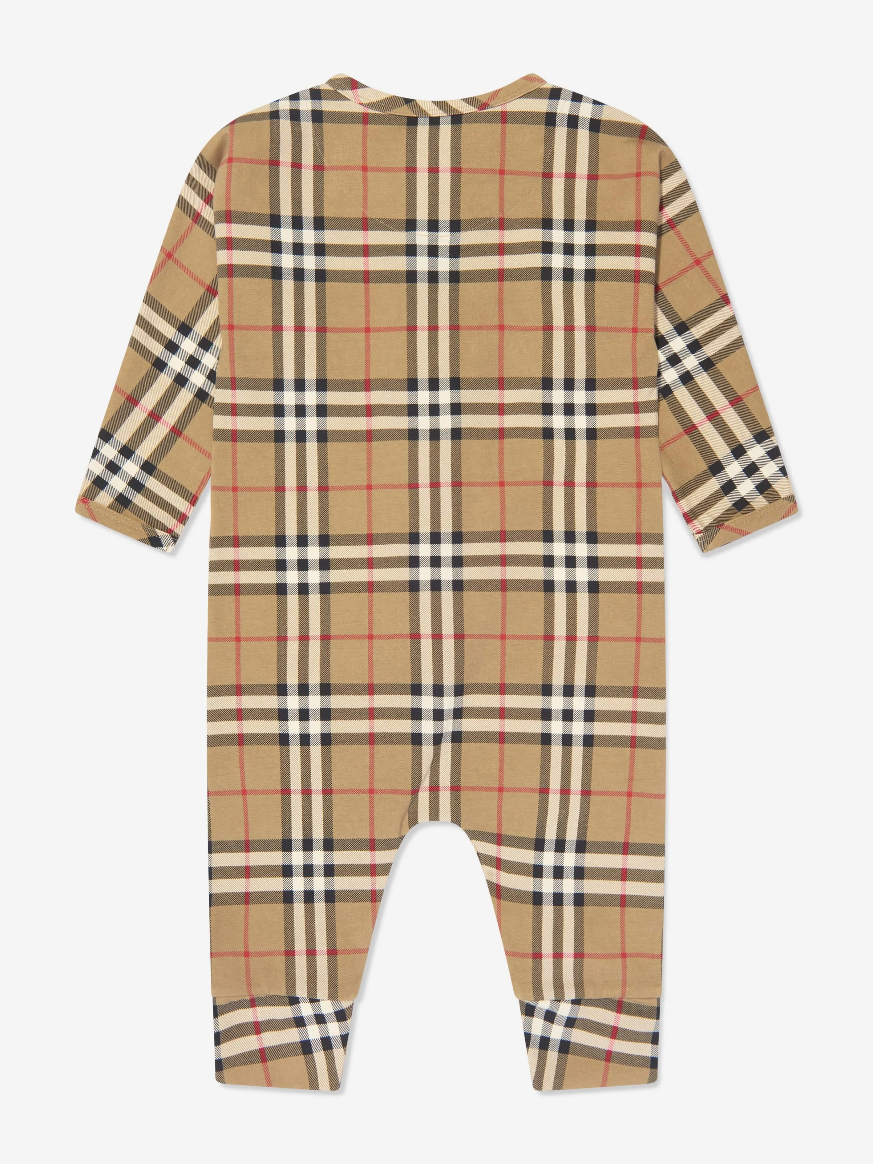 Burberry Baby Claude Strampler-Set im Archive Beige Check