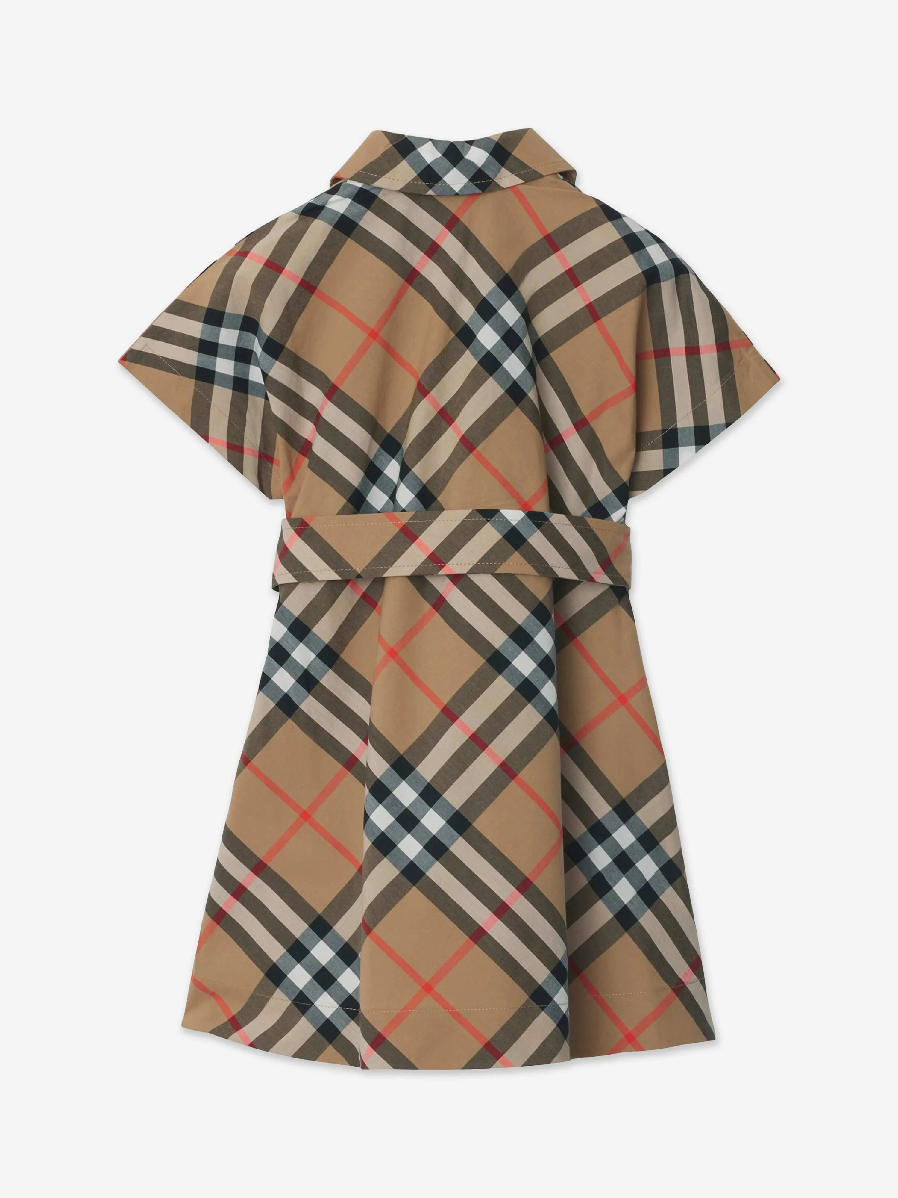 Burberry Baby Girls Giulietta Karo-Kleid in Beige