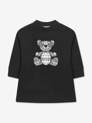 Burberry Baby Girls Langarm-Mini-Talbot-Kleid in Schwarz
