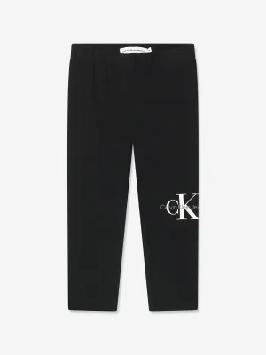 Calvin Klein Baby Mädchen Monogram Leggings in Schwarz