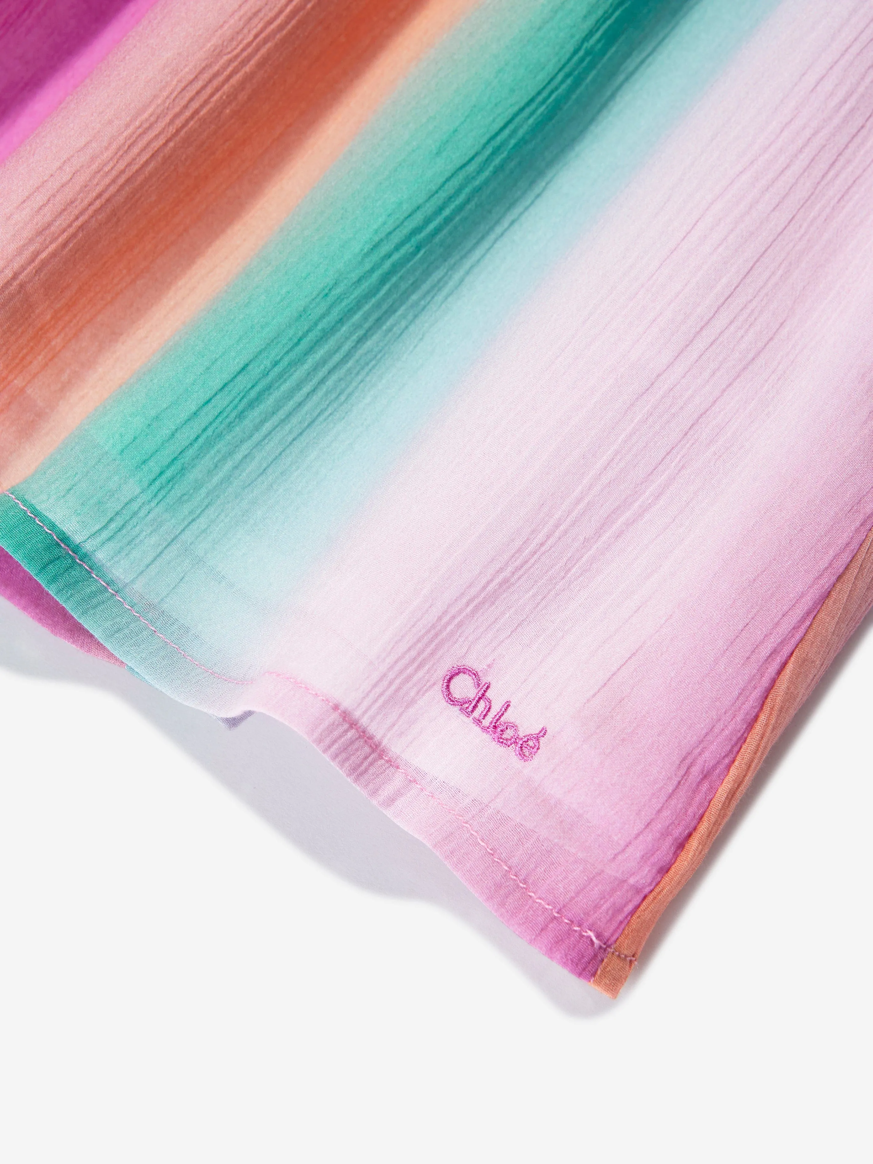 Chloé Baby Mädchen Krepp-Regenbogenkleid in Mehrfarbig