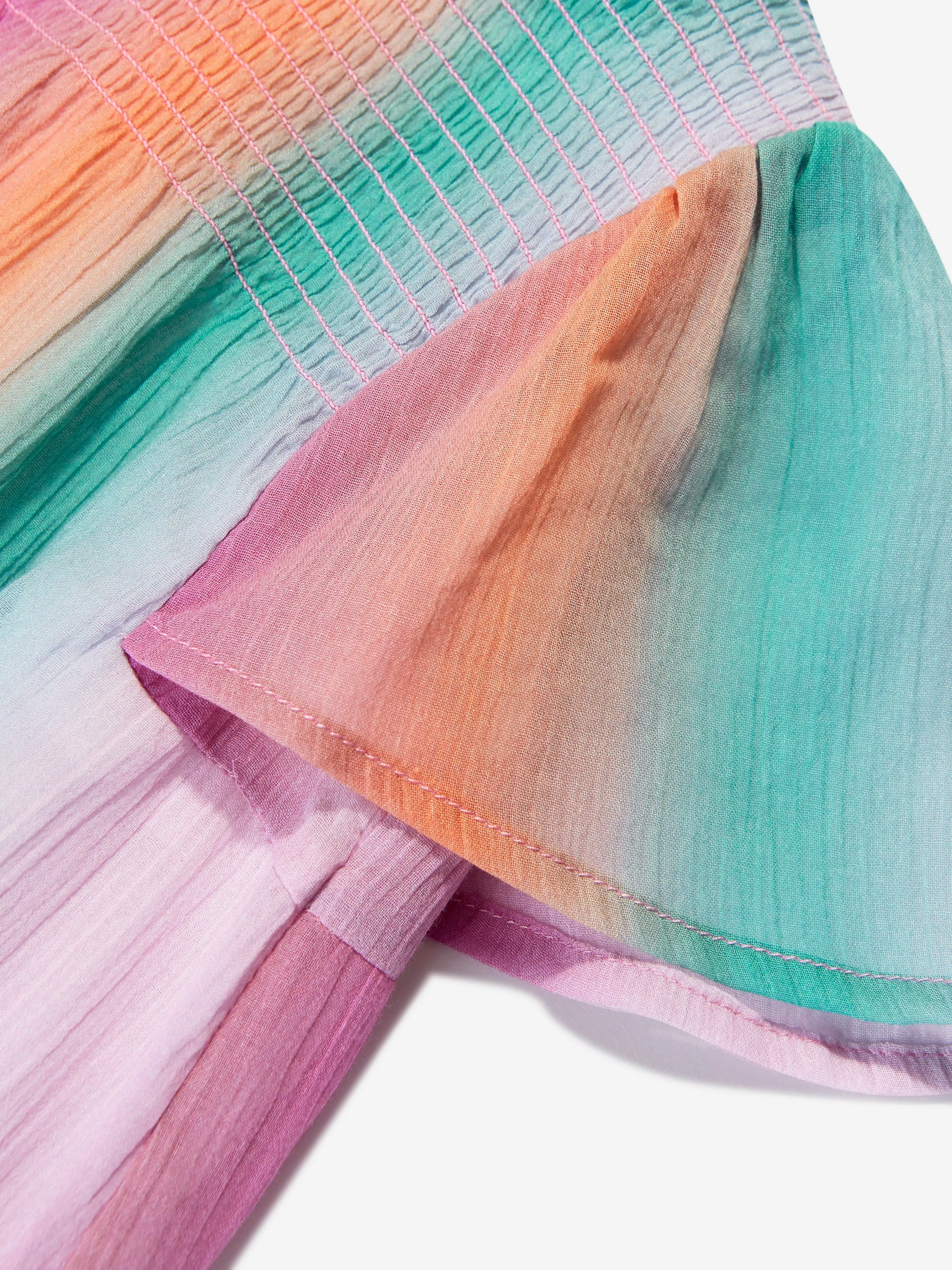 Chloé Baby Mädchen Krepp-Regenbogenkleid in Mehrfarbig
