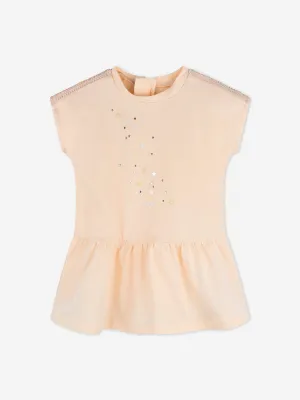 Chloé Baby Mädchen T-Shirt-Kleid in Rosa