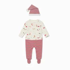 Weihnachts-Overall & Elfenhut