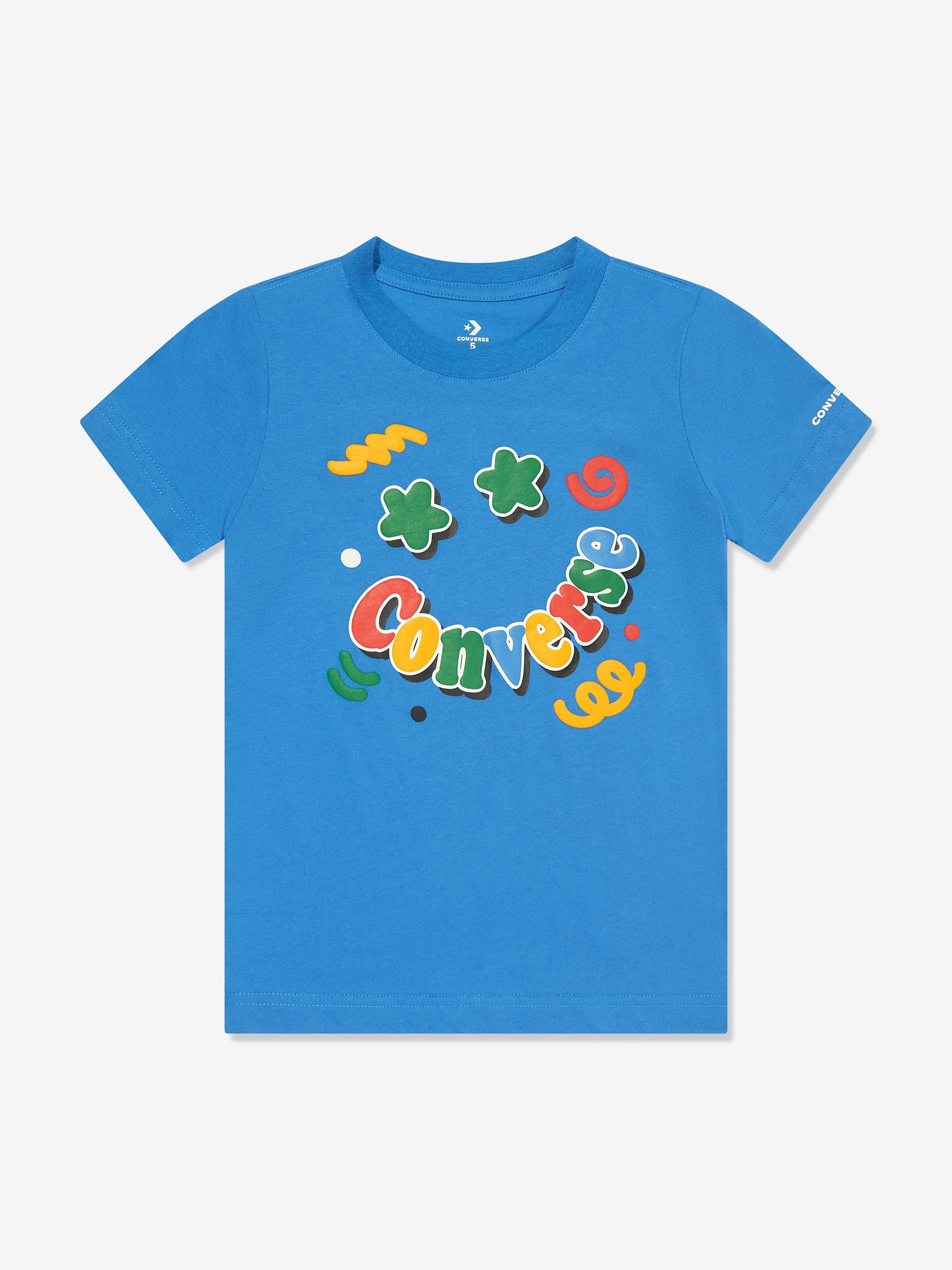 Converse Jungen Squiggle T-Shirt und Jogger-Set in Schwarz