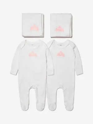 Cotton and Company Baby Girls Bio-Baumwolle Krone Babygrow und Musselin-Set