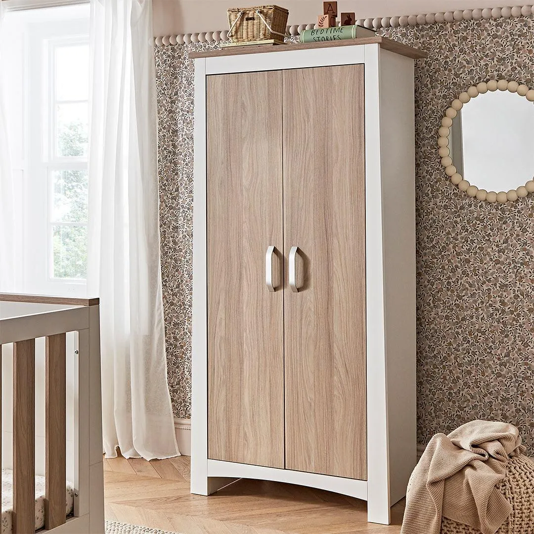 CuddleCo Ada Kleiderschrank - Weiß/Esche