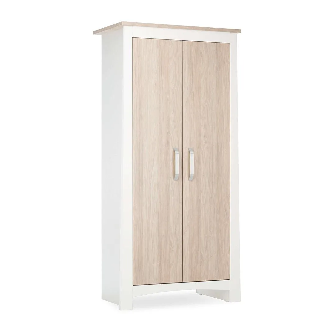 CuddleCo Ada Kleiderschrank - Weiß/Esche