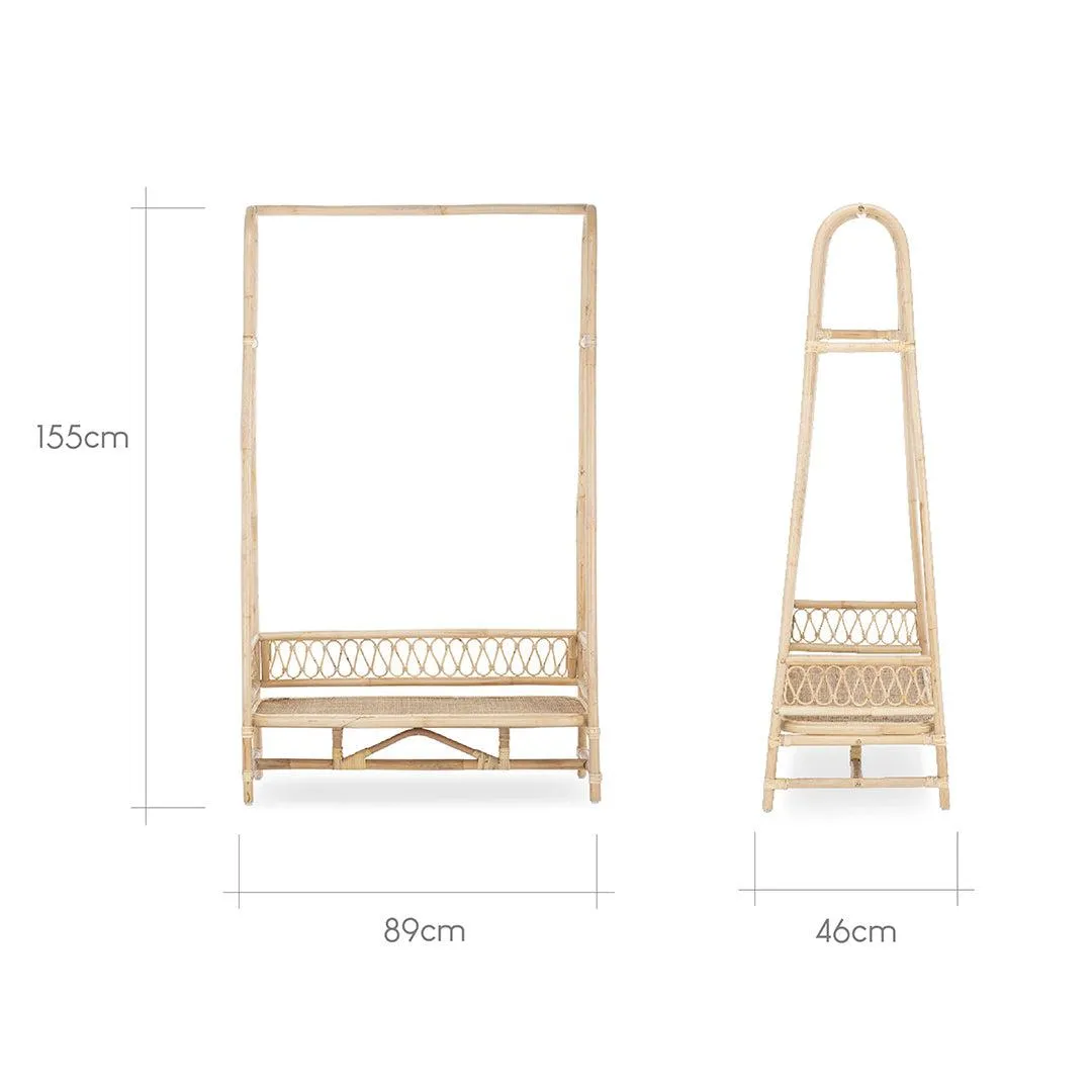 CuddleCo Aria Kleiderstange - Rattan