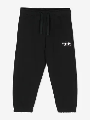 Diesel Kids Logo Jogginghose in Schwarz