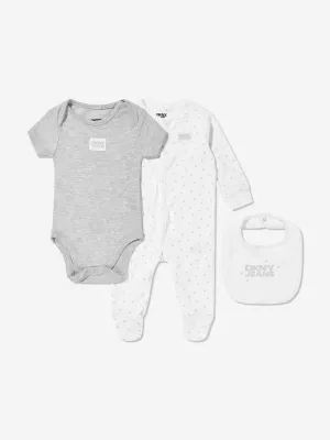 DKNY Baby 3-teiliges Strampler-Set in Grau
