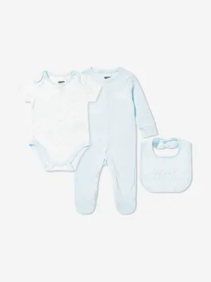 DKNY Baby Boys 4-teiliges Strampler-Set in Blau