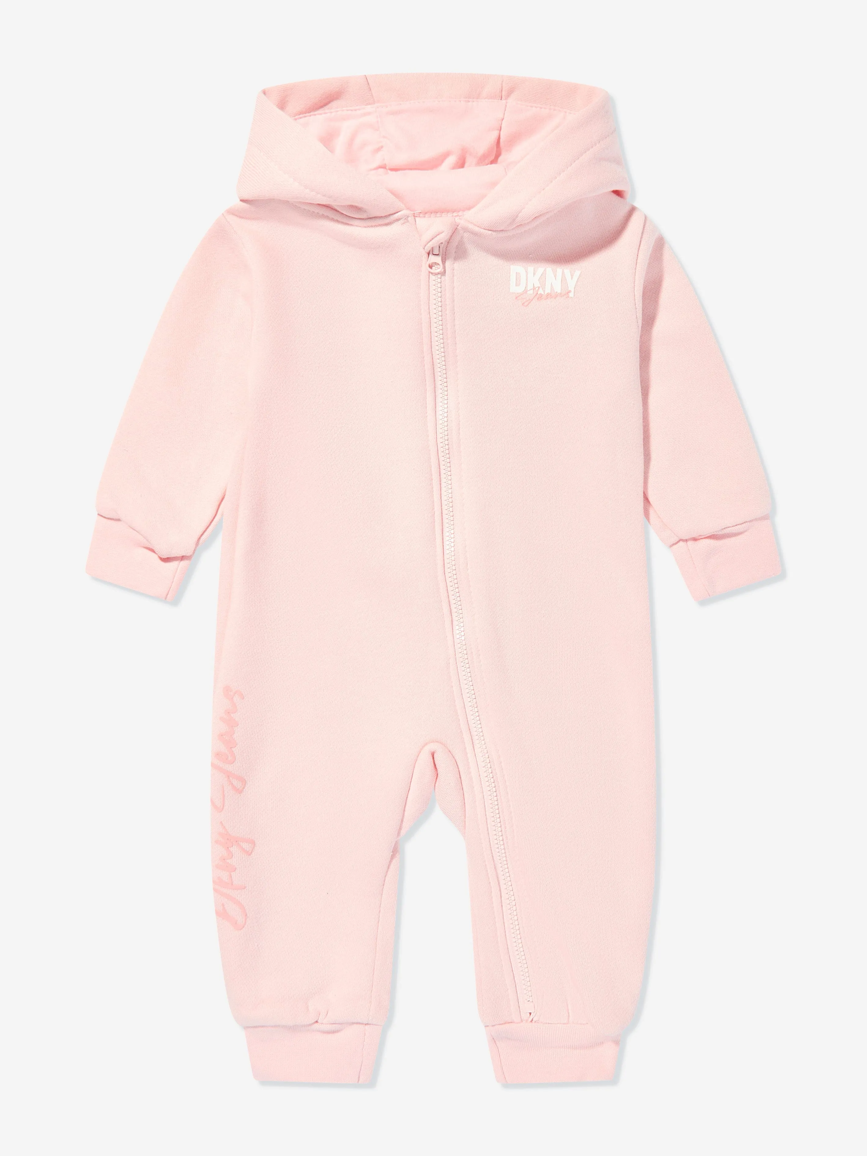 DKNY Baby Girls Kapuzen-Overall in Rosa