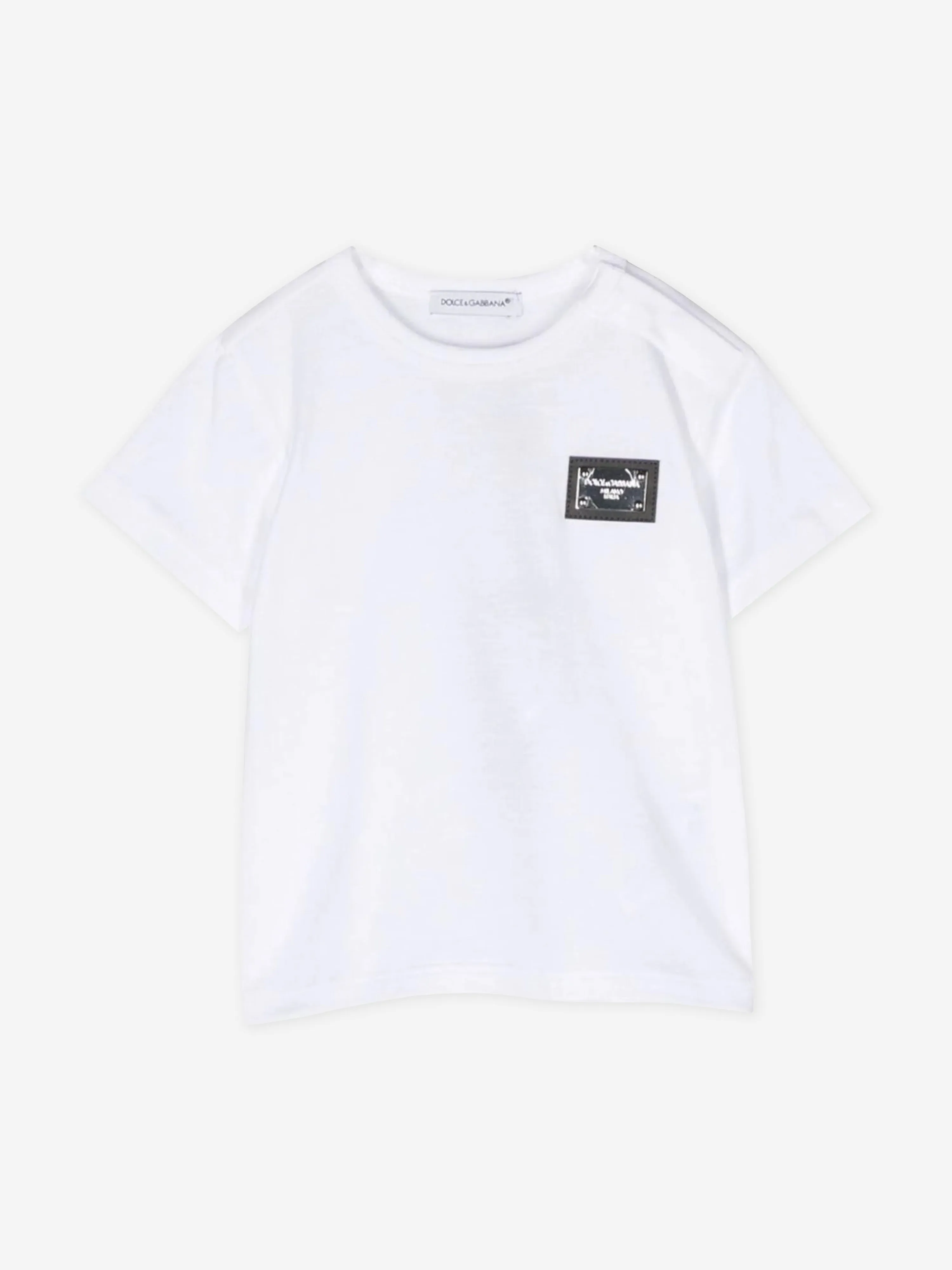 Dolce & Gabbana Baby Boys Logo T-Shirt in Weiß