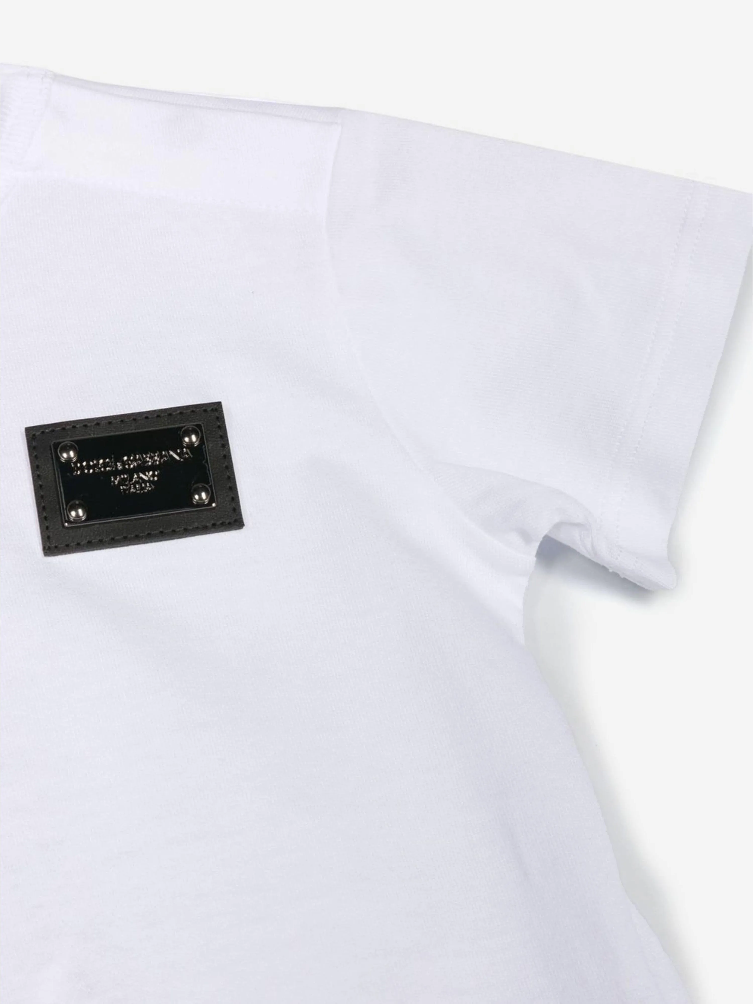 Dolce & Gabbana Baby Boys Logo T-Shirt in Weiß