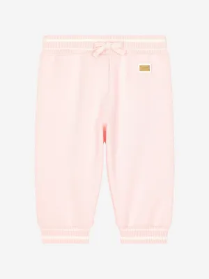 Dolce & Gabbana Baby Mädchen Logo Joggerhose in Rosa