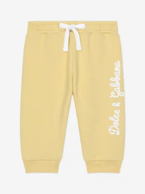 Dolce & Gabbana Baby Logo Joggerhose in Gelb