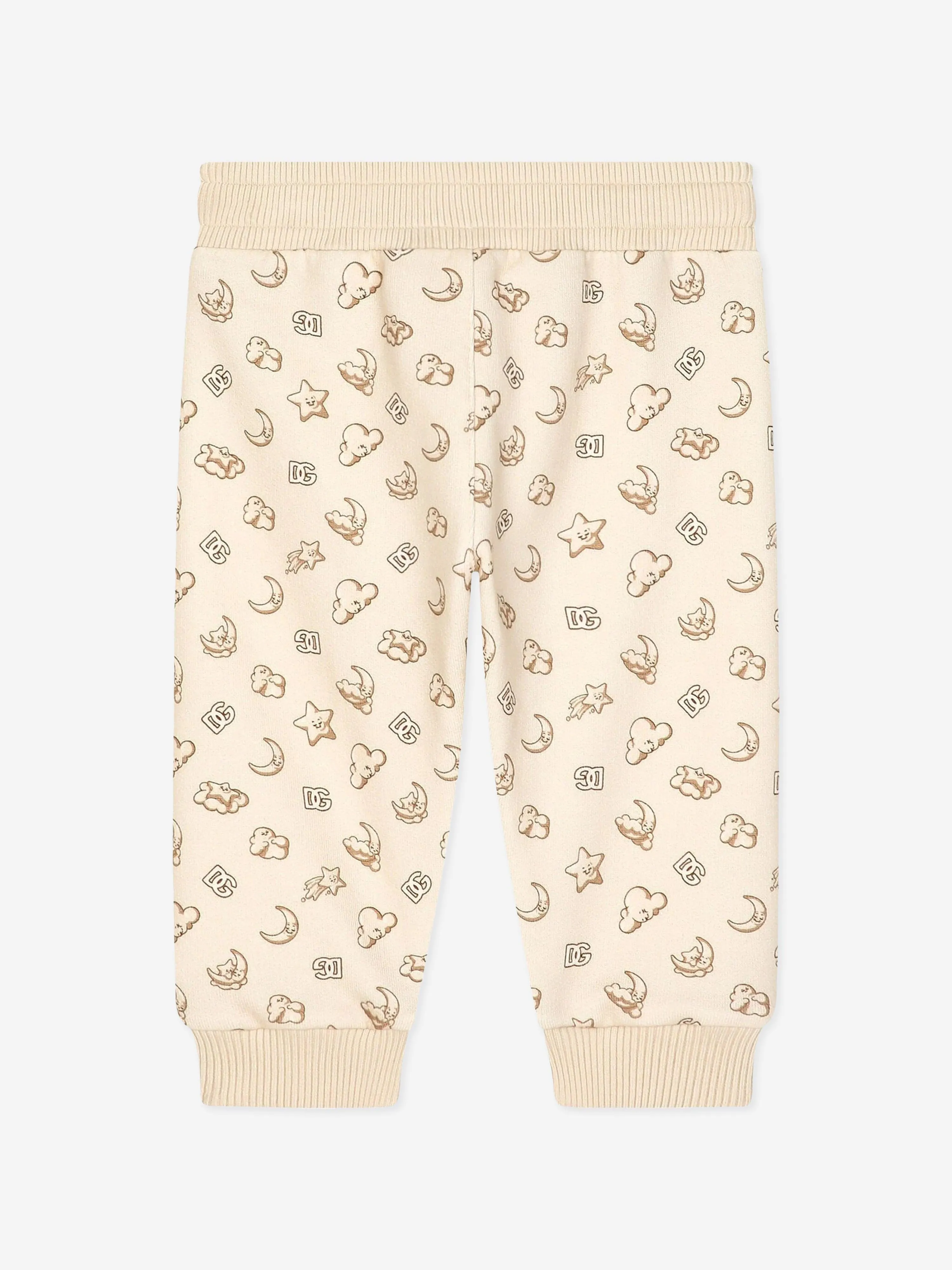 Dolce & Gabbana Baby Mond und Stern Jogginghose in Beige